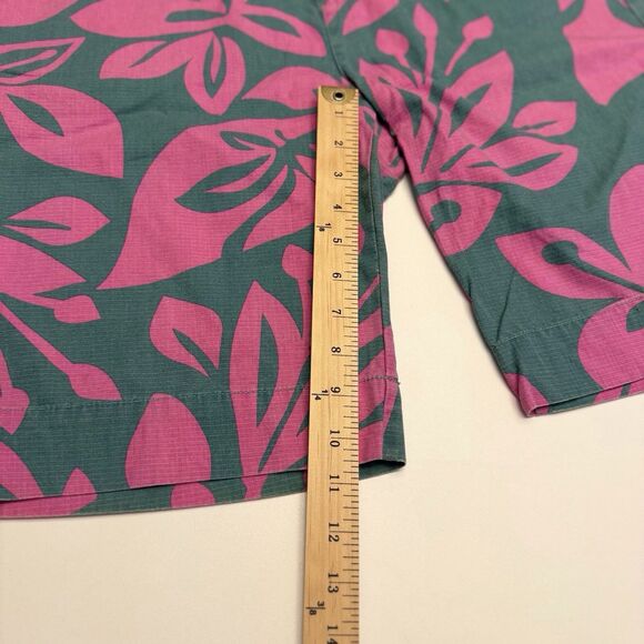 Vintage O'Neil Jr's 13 Green Pink 100% Ripstop Cotton Hawaiian Board Shorts - Picture 8 of 16